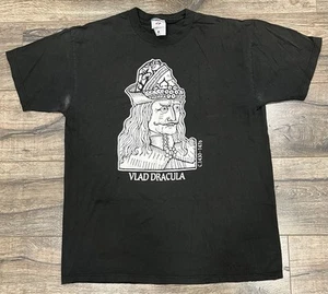 Vintage 90s Vlad Dracula C.1430-1476 Vlad the Impaler Large Horror Shirt - Picture 1 of 10