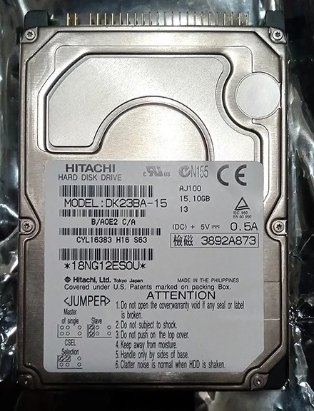 Hitachi DK23BA-15 10GB IDE 2.5" Hard Drive Working - Image 1 of 4