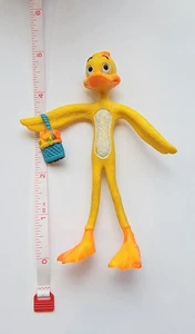 "Figura de pato flexible de Hong Kong de colección - juguete Bendy de cesta de Pascua de 6"" - años 70/80" - Imagen 1 de 4