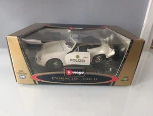 Burago 1/18 Scale Diecast - 3331 Porsche 356B Polizei 1964 White - Unused Boxed - Picture 1 of 11