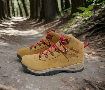 Columbia Yoncalla Mid Suede WP Womens Waterproof Hiking Boots, Camel Size 9.5 - Image 1 of 4