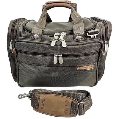 Briggs & Riley Baseline Underseat Duffle Bag Carry-On 17" Green Ballistic Nylon - Image 1 of 4