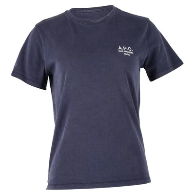 A.P.C. Standard Rue Madame T-shirt in Navy Blue Cotton - Image 1 of 3