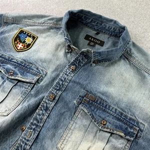 Akoo Jeanshemd 3XL A.S.P.R. Polarexpedition Grafik bestickt Patch - Bild 1 von 14
