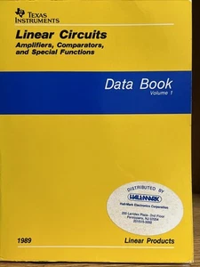 Linear Circuits Amplifiers, Comparators, & Special Functions Data Book Volume 1 - Picture 1 of 6