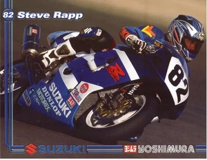 Vintage Poster Card 1999 Steve Rapp Yoshimura Suzuki GSX-R750 AMA Superbike - Bild 1 von 2