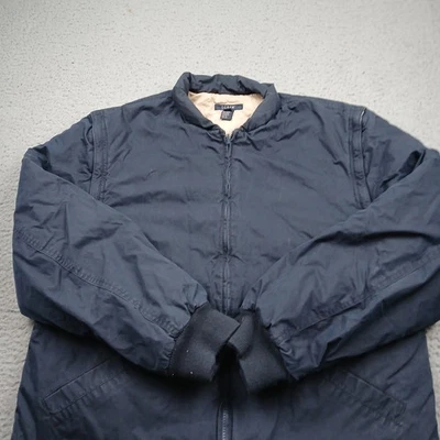 Chaqueta cortavientos J Crew para hombre azul medio cremallera completa manga larga mangas con cremallera Foto 1 de 4