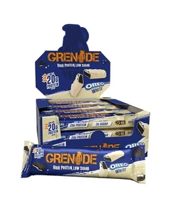12x60g Grenade OREO White Proteinriegel - MHD/BBD 30-SEP-2025 - Bild 1 von 3