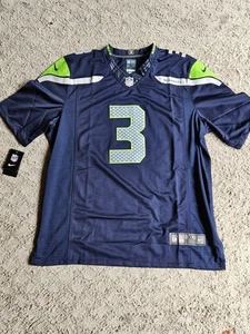 NIKE ON FIELD NFL SEATTLE SEAHAWKS #3 RUSSELL WILSON JERSEY MEN’S XL NWT - Picture 1 of 7