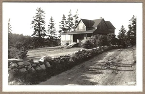 Long Cove, ME RPPC Residence off Dirt Road - Lorimer E. Brackett #1080 - Picture 1 of 2