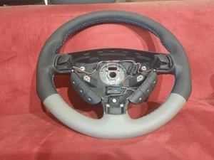 Lenkrad Opel Astra G Zafira A OPC Neu Bezogen Leder mit Multifunktion Blaue Naht - Bild 1 von 5
