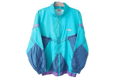 Vintage ELLESSE Track Jacket Full Zip Size S blue 90s 2in1 Vest made in Italy - Image 1 of 4