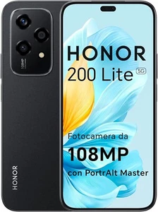 HONOR 200 LITE 5G DUAL SIM 8GB RAM 256GB BLACK 6,7''ANDROID ITALIA NO BRAND - Foto 1 di 6