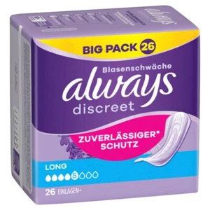 Always Discreet Inkontinenzeinlagen Für Frauen Long 26 Stück,neu und OVP - Bild 1 von 6