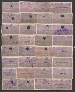 India Early Period 170+ Colección de estampillas de ingresos/tarifas de corte diferentes - Imagen 1 de 7
