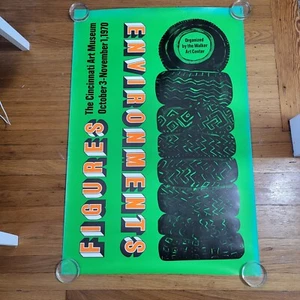Poster mostra vintage Noel Martin Cincinnati Art Museum 1970 24x36" - Foto 1 di 6