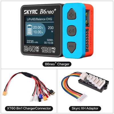 SKYRC B6neo+ Smart Charger DC240W PD126W Balance Charger XT60/Type-C Discharger - Image 1 of 4