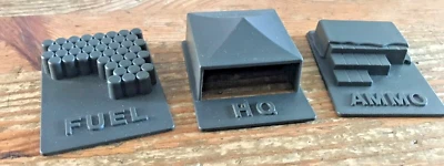 Tank Battle 1975 Replacement Gray Fuel HQ Ammo Milton Bradley Board Game Parts - Image 1 of 2