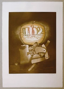 Pozzi Giancarlo (Castellanza, 1938) Acquatinta cm.70x50 Copia 32/50. Grafica Uno - Imagen 1 de 1