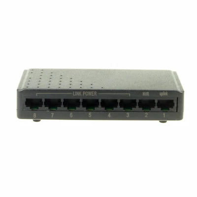 DSLRKIT 8 Ports 6 PoE Switch Injector Power Over Ethernet without Power Adapter - Image 1 of 4