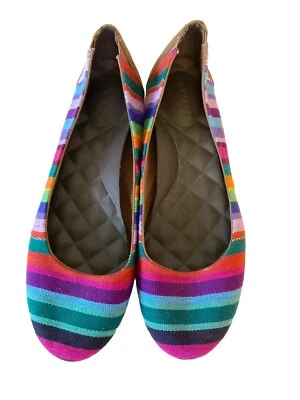 Women’s Shoes By Reef Size 11 Rainbow Stripe Ballet Flats - Image 1 of 4