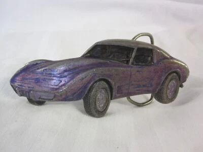 Hebilla de cinturón vintage Corvette 1979 bergamota latón funciona hecho en EE. UU. - pintado Foto 1 de 4