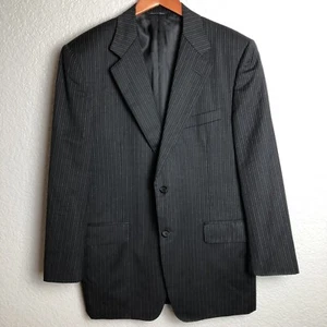 Giacca tuta vintage Canali Super 120’s lana italiana gessato Euro 50R/US 40R - Foto 1 di 10