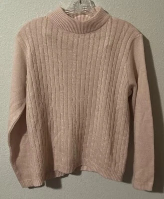 Haband large pink Sweater Women's Pullover Cable Knit Top vintage 1941 - Image 1 of 4