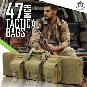 46"Double Tactical Rifle Carbine Gun Bag Range Soft Case Pistol Storage Backpack - Picture 1 of 13