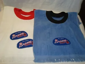 Atlanta Braves MLB Baseball Handarbeit/Geschirrtuch Kinder/Baby Lätzchen NEU - Bild 1 von 3