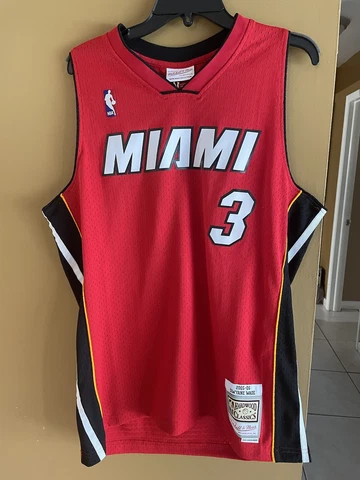 Mitchell & Ness Miami Heat Dwayne Wade 2005 Swingman Alternate Jersey Mens Sz L Cover