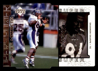 1998 Upper Deck Shannon Sharpe #S14 Denver Broncos 0265/2000 Die Cut - Image 1 of 2