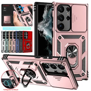 Armor Shockproof Stand Case For Samsung Galaxy S23 Ultra S22 Plus S21 FE Note 20 - Picture 1 of 28