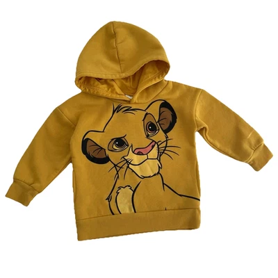 Toddler Disney Baby Lion King Pull Over Hoodie Simba Yellow Sweatshirt Sz 2T - Image 1 of 4