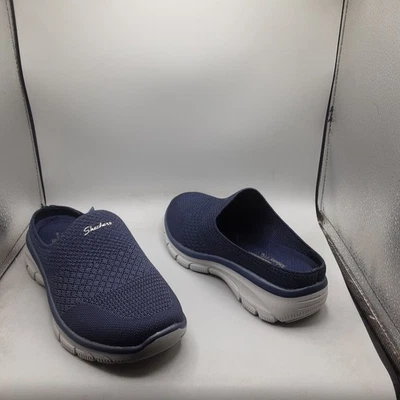 Mules de punto vegano lavables Skechers Easy Going - flujo abierto 7,5 m azul marino A141 Foto 1 de 4