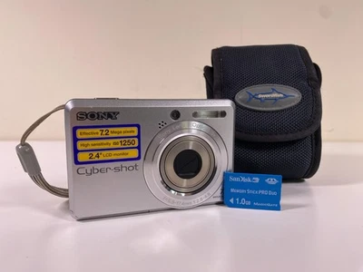 Sony Cybershot DSC-S730 7.2MP Camera with 1GB Memory Card - Tested Working VGC - Image 1 of 4