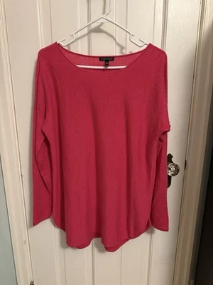 Suéter Ligero Eileen Fisher Lana Angora Conejo Cachemira Mediano Foto 1 de 4