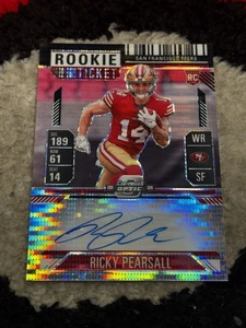 2024 Panini Contenders Optic Ricky Pearsall Black Pulsar Rookie Ticket Auto /8 - Bild 1 von 2