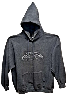 Harley Davidson Pullover Hoodie Mens 3XL Gray Distressed Seattle Downtown Logo - Image 1 of 4