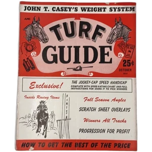1951 Turf Guide Pferderennen Zeitschrift, Oktober '51 - Ken Church, Primas - Bild 1 von 5