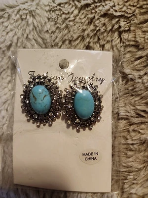 Pendientes Turquesa Natural Joyería de Moda Foto 1 de 2