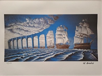 Rob Gonsalves Signed - Sun Sets Sail - Collectable Lithograph - Image 1 of 4