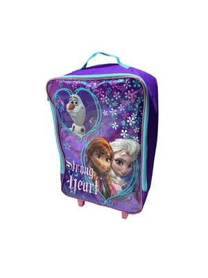 Disney Frozen Strong Heart Girl's 18" Wheeled Pilot Case Rolling Luggage Purple - Image 1 of 4