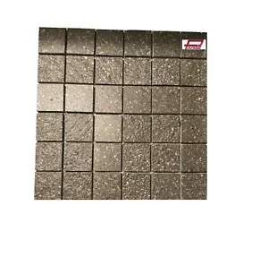 MOSAICO SU RETE GRES PORCELLANATO COLORE NERO RIVESTIMENTO CERAMICA 30X30 - Foto 1 di 4