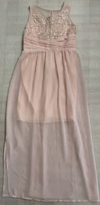 Vestido de fiesta formal rosa lentejuelas Honey and Rosie Boutique para niñas, talla 7 - Imagen 1 de 3