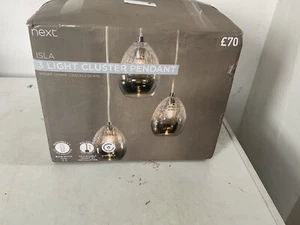 Brand New Nxt Chrome Isla Cluster Pendant 3 Light Ceiling - Picture 1 of 24