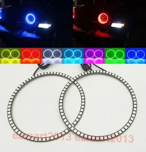 Anillo halo RGB para Jeep Wrangler JL 2018-2023 faro halógeno DRL diente azul - Imagen 1 de 15