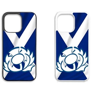 Printed Silicone Clip Mobile Phone Case Cover For iPhone Scotland Rugby Crest - Picture 1 of 6
