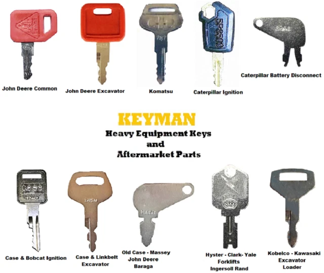 KEYMAN 10 Keys Heavy Equipment Key Set - 10KMK