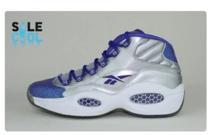 Reebok Big Kids' QUESTION Basketball Shoes Metallic Silver/Purple M43989 - Picture 1 of 11